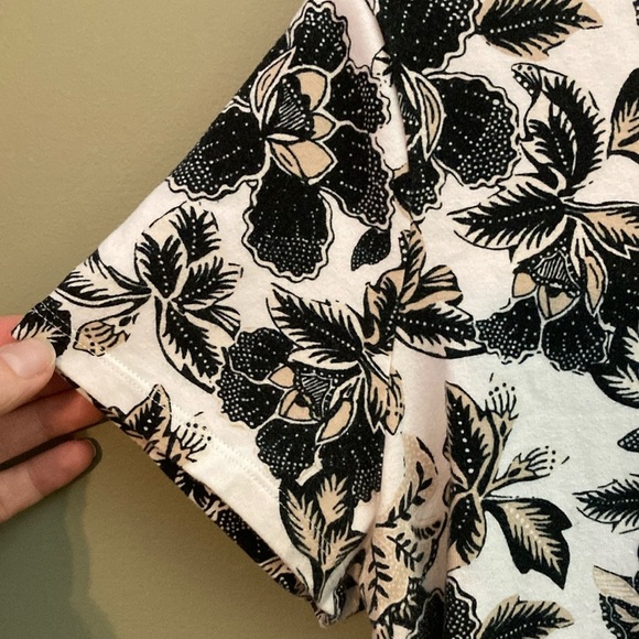 Old Navy Maternity Black and White Sheath Midi Dress Short Sleeve - Picture 3 of 12